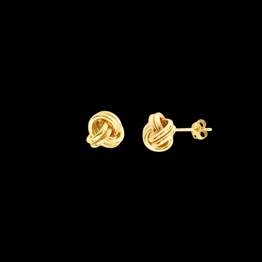 The Smaller Marula Knot Stud Earrings (9K Yellow Gold)