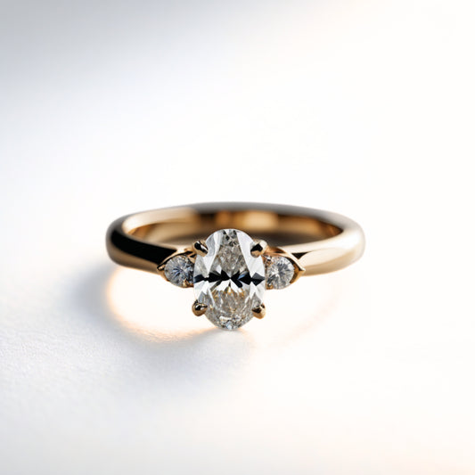 The Aurora Oval 3 Piece Ring (18K Rose Gold)