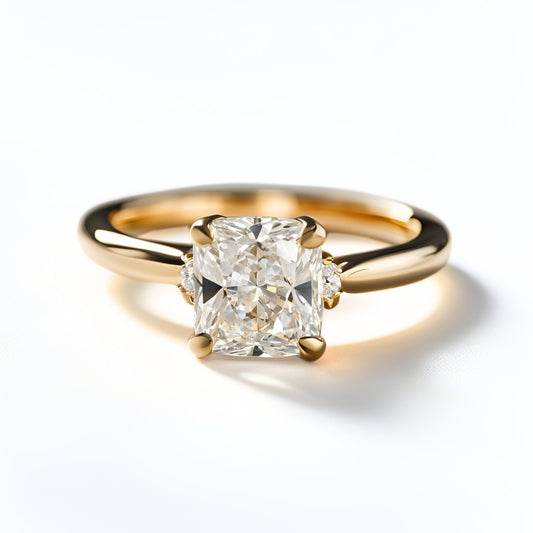 Elysian Radiance Diamond Ring (18K Rose or Yellow Gold)