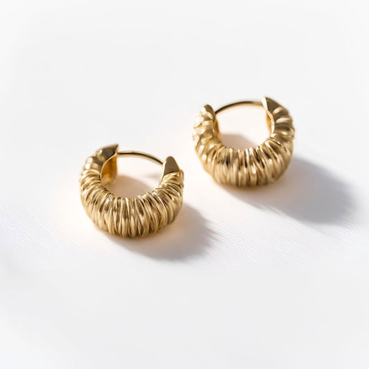 The Aurelle Huggie Earrings (9K Yellow Gold)