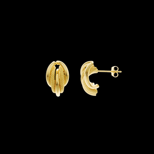 Savanna Crest Hoop Earring (9K Yellow Gold)