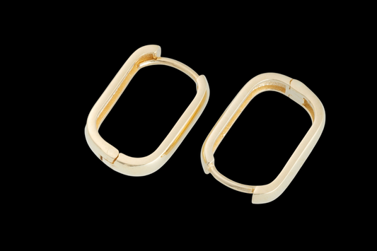 The Larger Zawadi Square Hoops - Large (9K Yellow Gold)