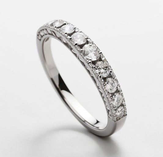 The Eclipse 12 Stone Eternity Ring (18K White Gold)