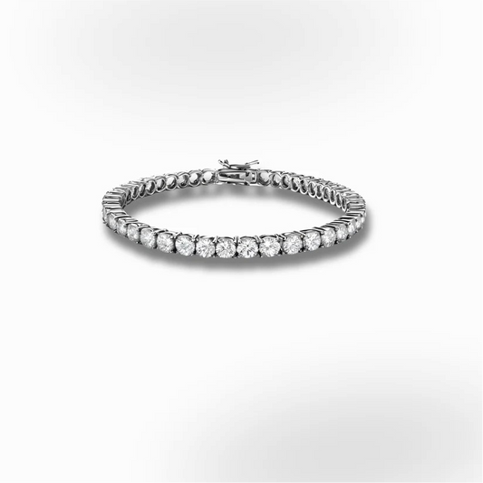The Royale Tennis Bracelet (9K White or Yellow Gold)
