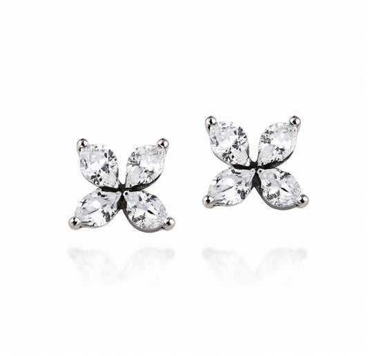 The Fiora Earrings (18K White Gold)