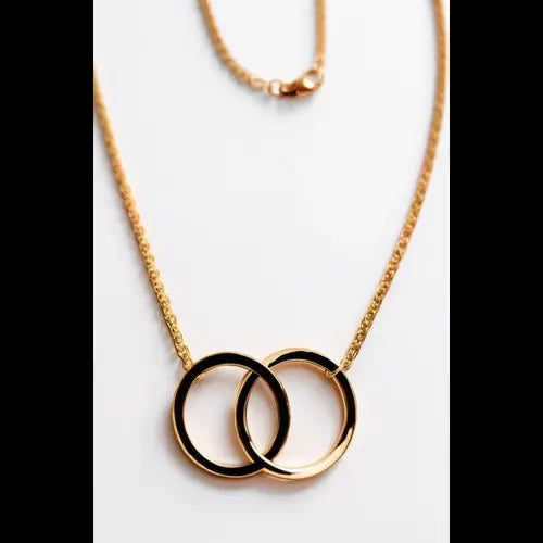 The Eterna Gold Interlocked Circles Necklace (18K Yellow Gold)