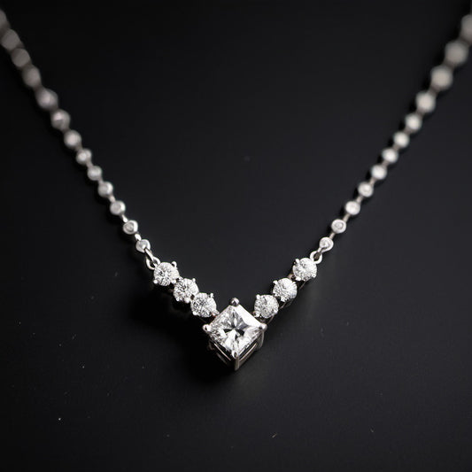 The Regalia Diamond Necklace (18K White Gold)