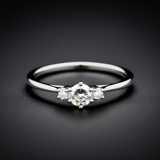 The Evermore Three-Piece Diamond Ring (18K White or Yellow Gold)